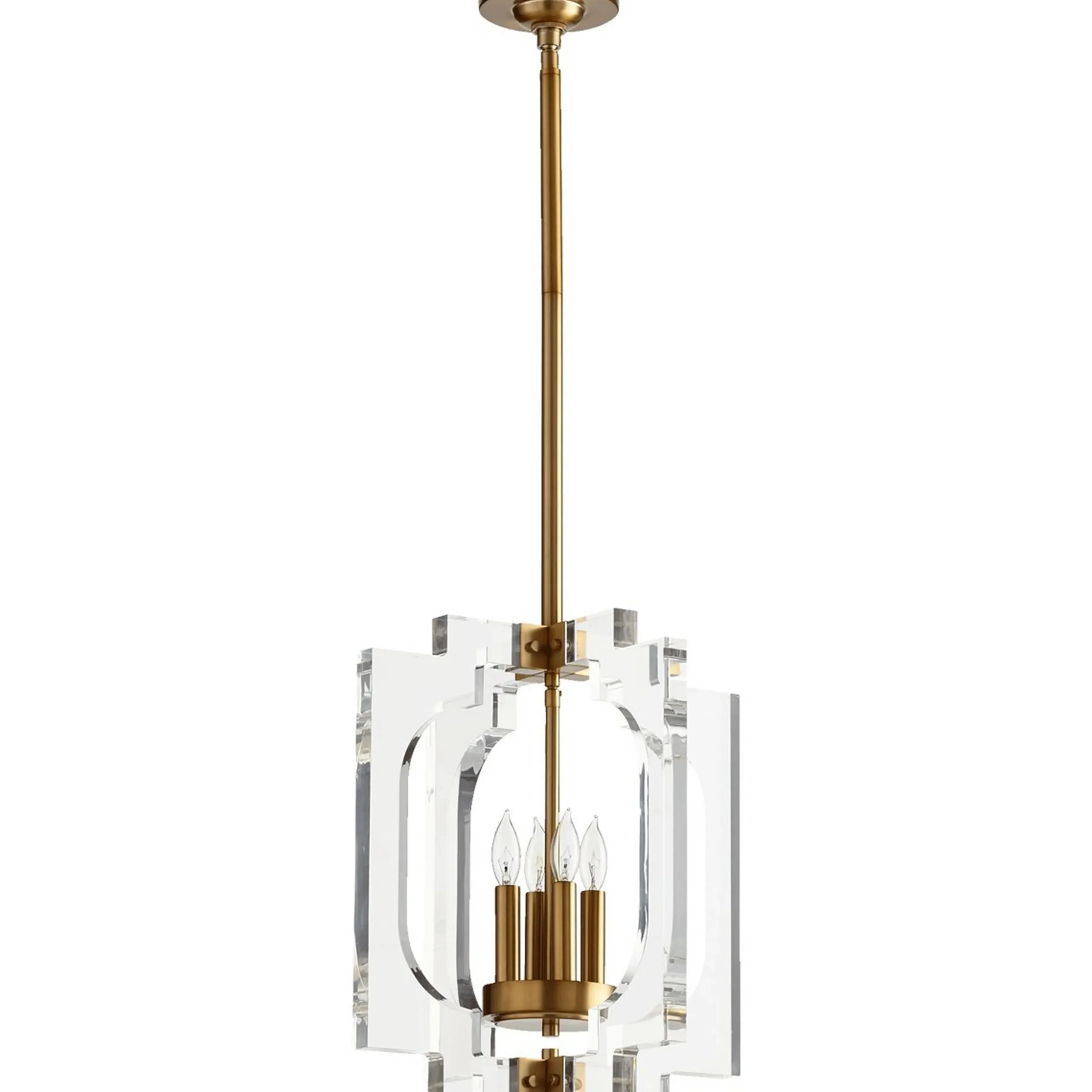 Acrylic Square Pendant - 4 Light