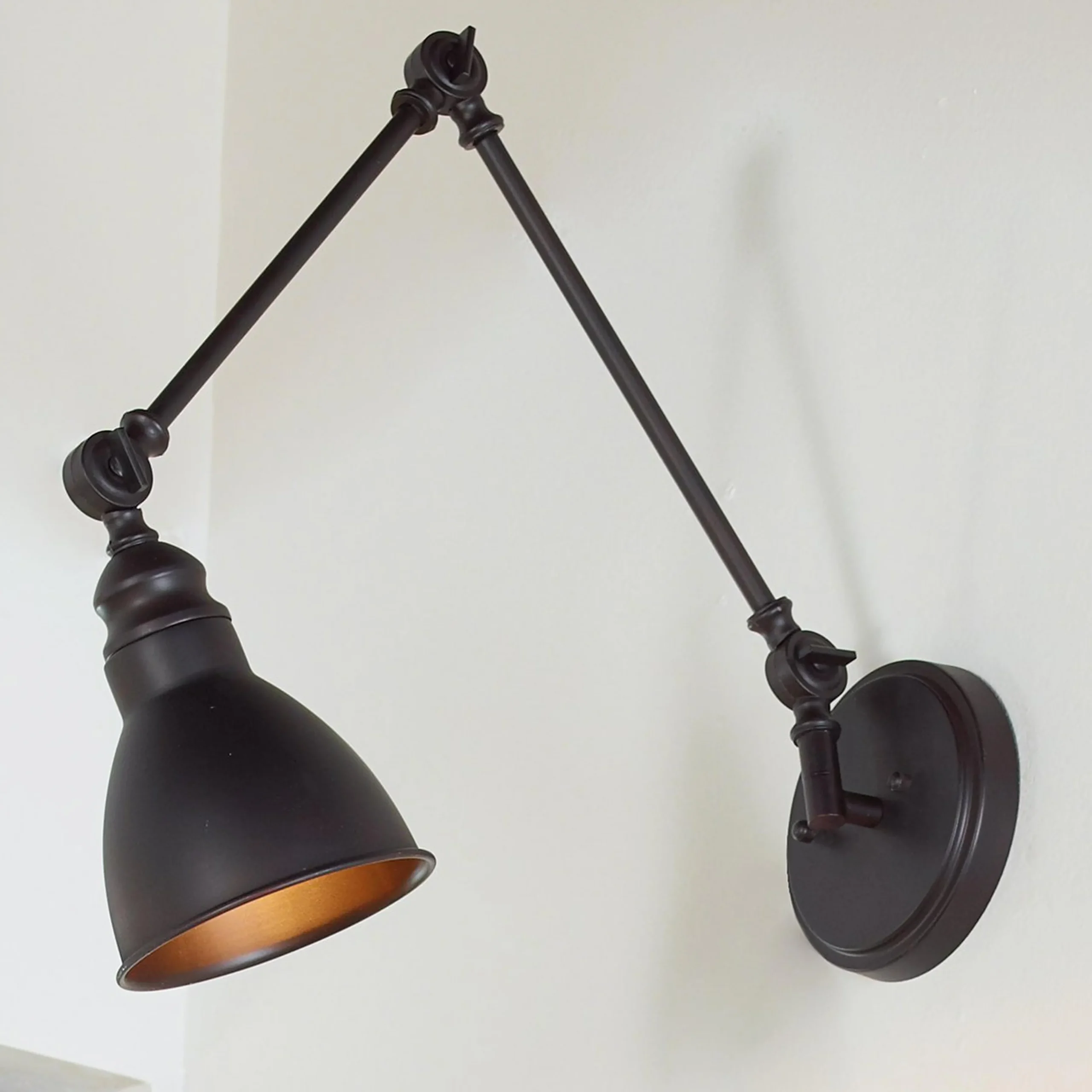 Adjustable Arm Swing Arm Sconce - 1 Light