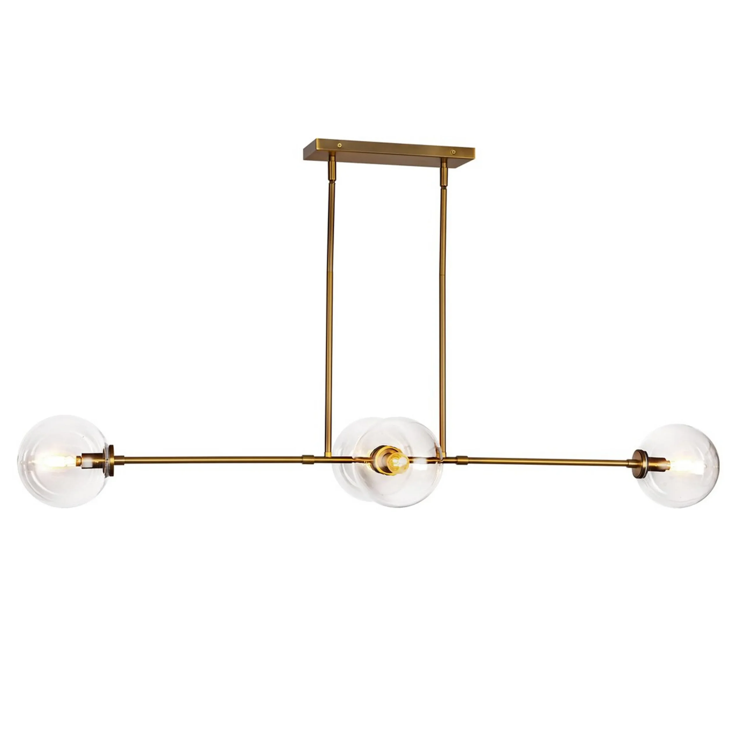 Algonac Spheres Island Chandelier - Clear