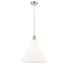 Arthur Cone Pendant - Large - White Glass
