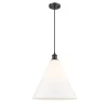 Arthur Cone Pendant - Large - White Glass