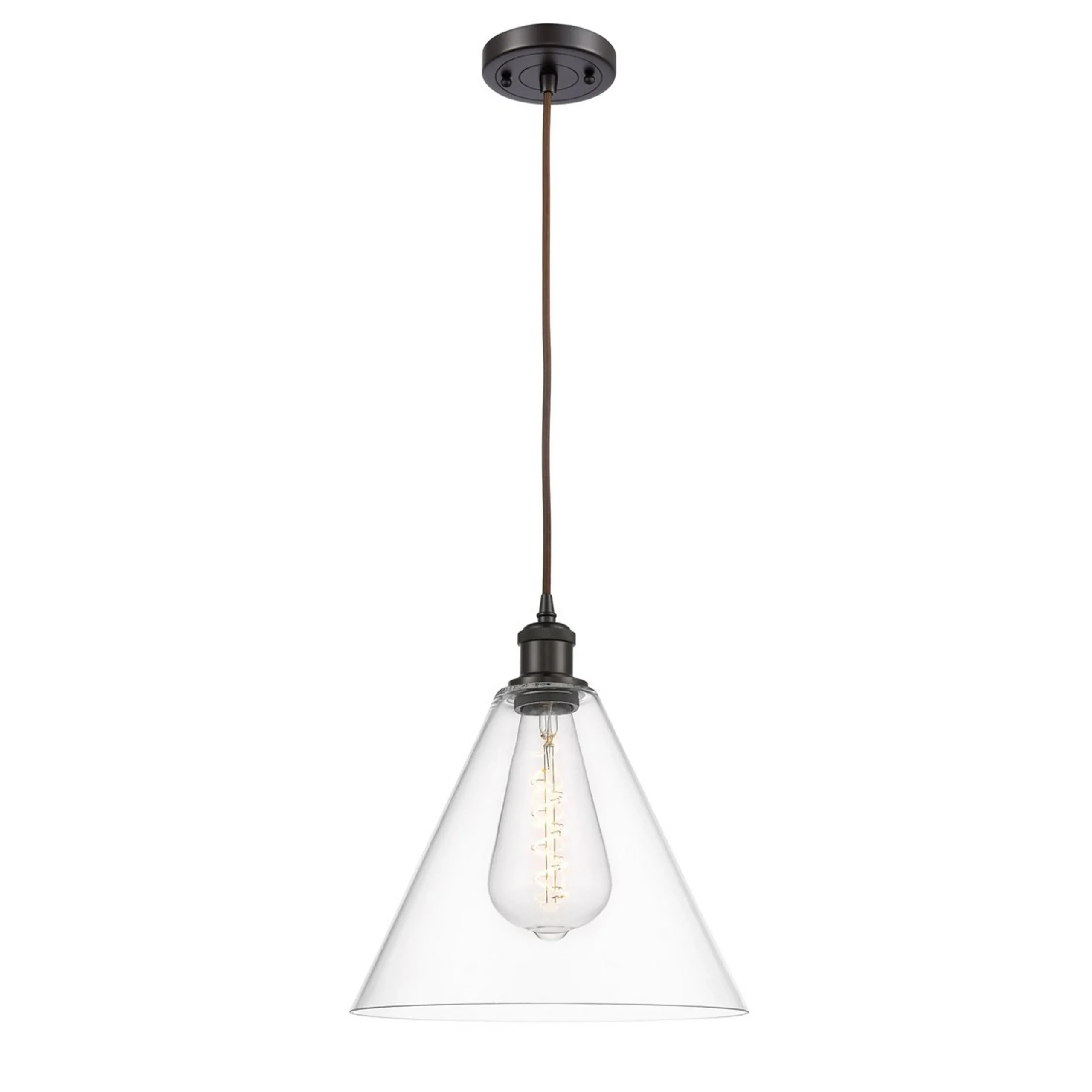 Arthur Cone Pendant - Small - Clear Glass