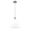 Arthur Cone Pendant - Small - White Glass