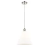 Arthur Cone Pendant - Small - White Glass