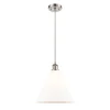 Arthur Cone Pendant - Small - White Glass