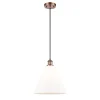 Arthur Cone Pendant - Small - White Glass