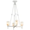 Aurind Cross Chandelier - 4 Light - Alabaster