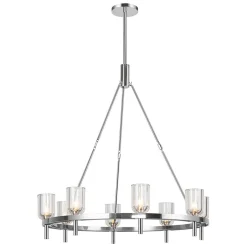 Aurind Ring Chandelier - 8 Light - Crystal