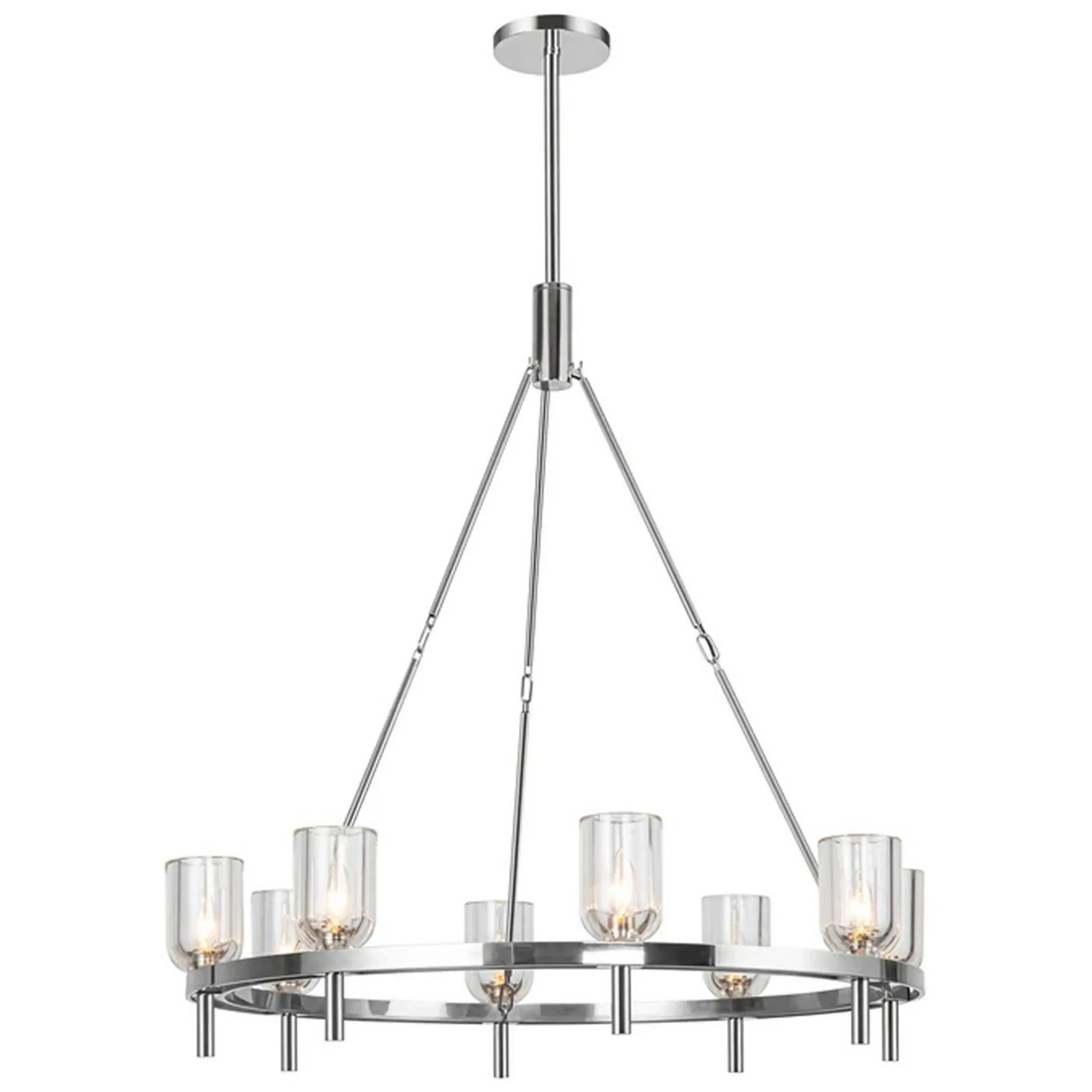 Aurind Ring Chandelier - 8 Light - Crystal