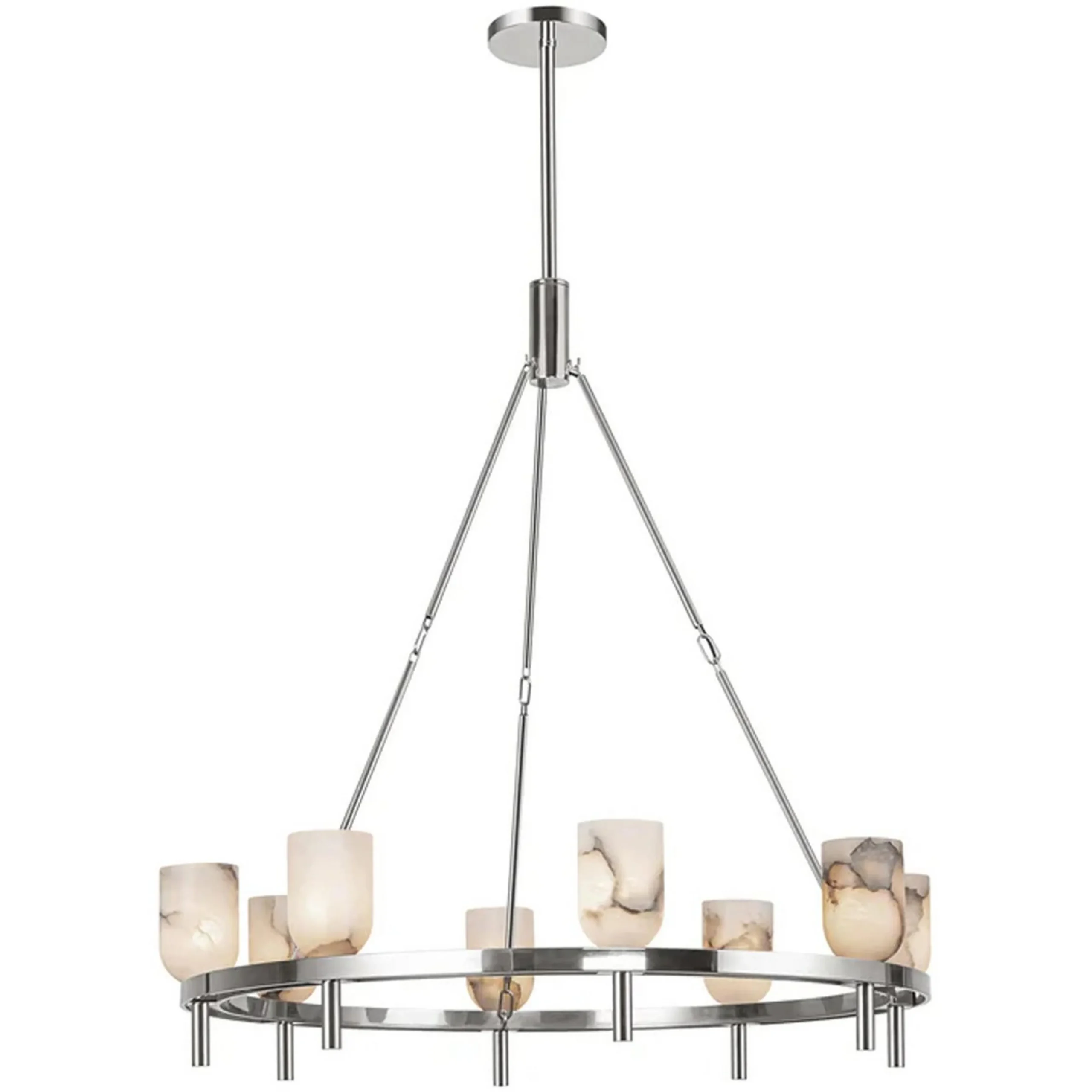Aurind Ring Chandelier - 8 Light - Alabaster