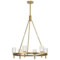 Aurind Ring Chandelier - 6 Light - Crystal