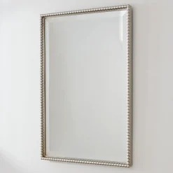 Beaded Beveled Mirror - Rectangular