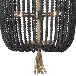 Boho Cottage Chandelier - Rounded Stone