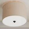 Burlap Drum Shade Ceiling Light
