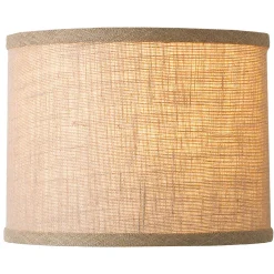 12" Burlap Perfect Drum Shade