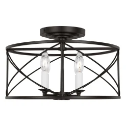Camunez Drum Semi-Flush Ceiling Light