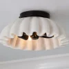 Carved Marble Ruffle Ceiling Light