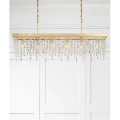 Cascading Crystals Island Chandelier - Rectangular