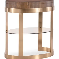 Cecily Side Table - Glass and Metal