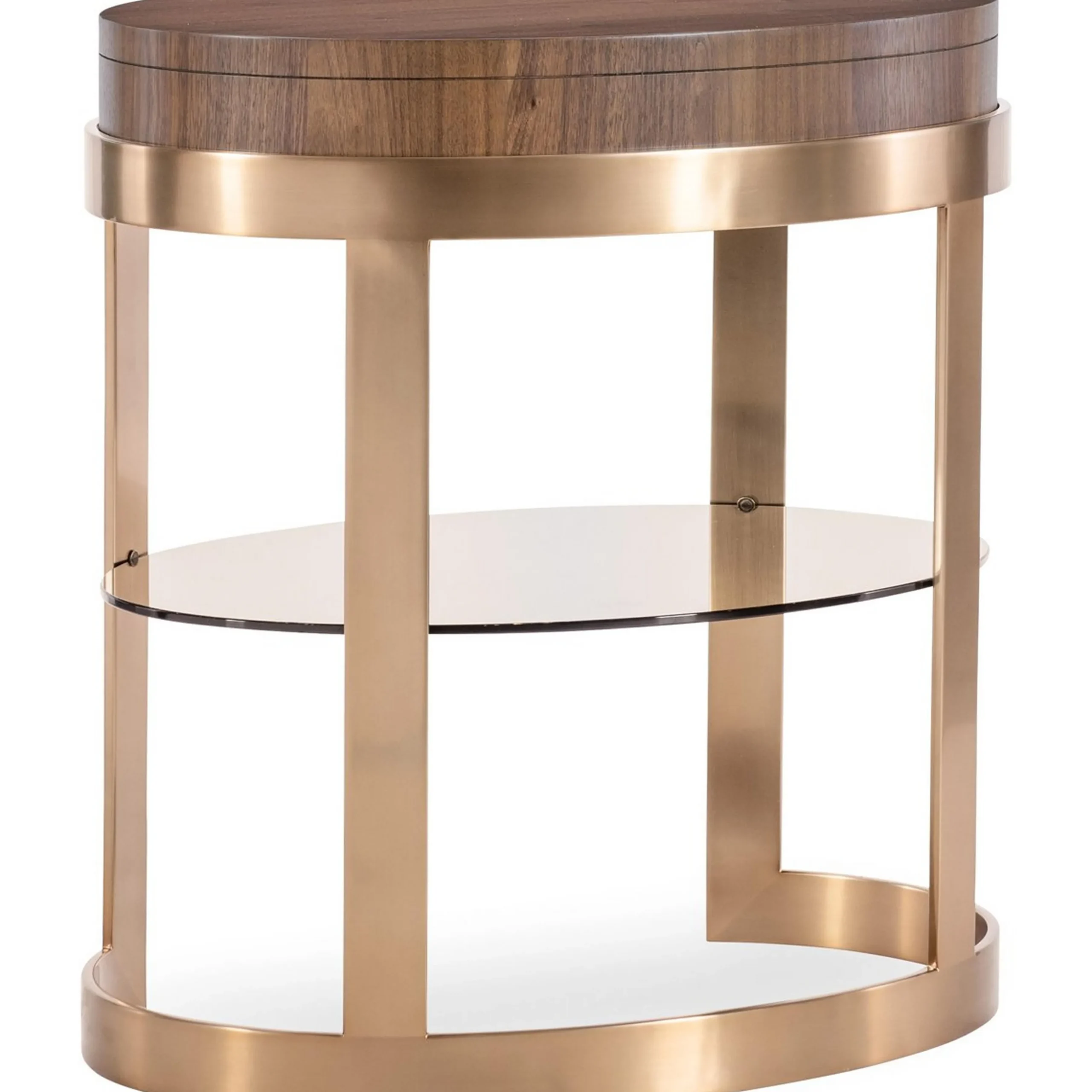 Cecily Side Table - Glass and Metal
