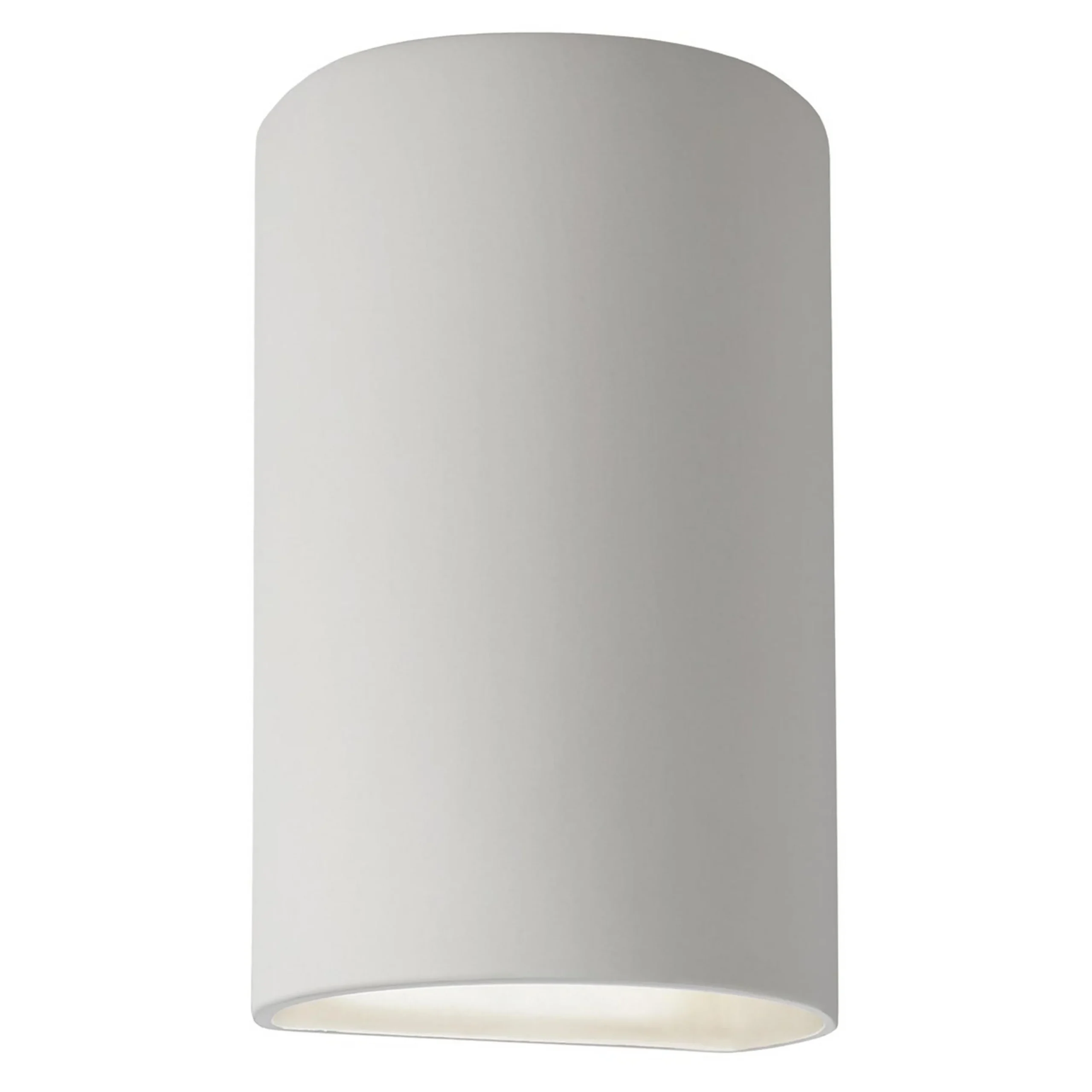 Ceramic Cylinder Outdoor Sconce - Large - Bisque