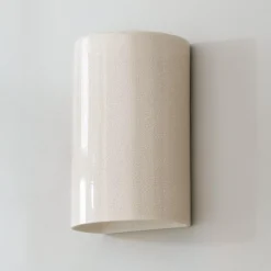 Ceramic Cylinder Sconce - Small - Crackle