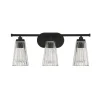Cinematheque Ribbed Glass Vanity Light - 3 Light