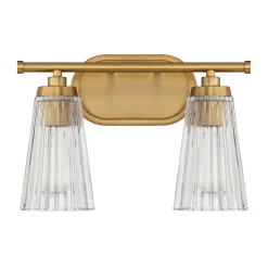 Cinematheque Ribbed Glass Vanity Light - 2 Light