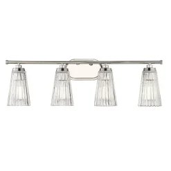 Cinematheque Ribbed Glass Vanity Light - 4 Light