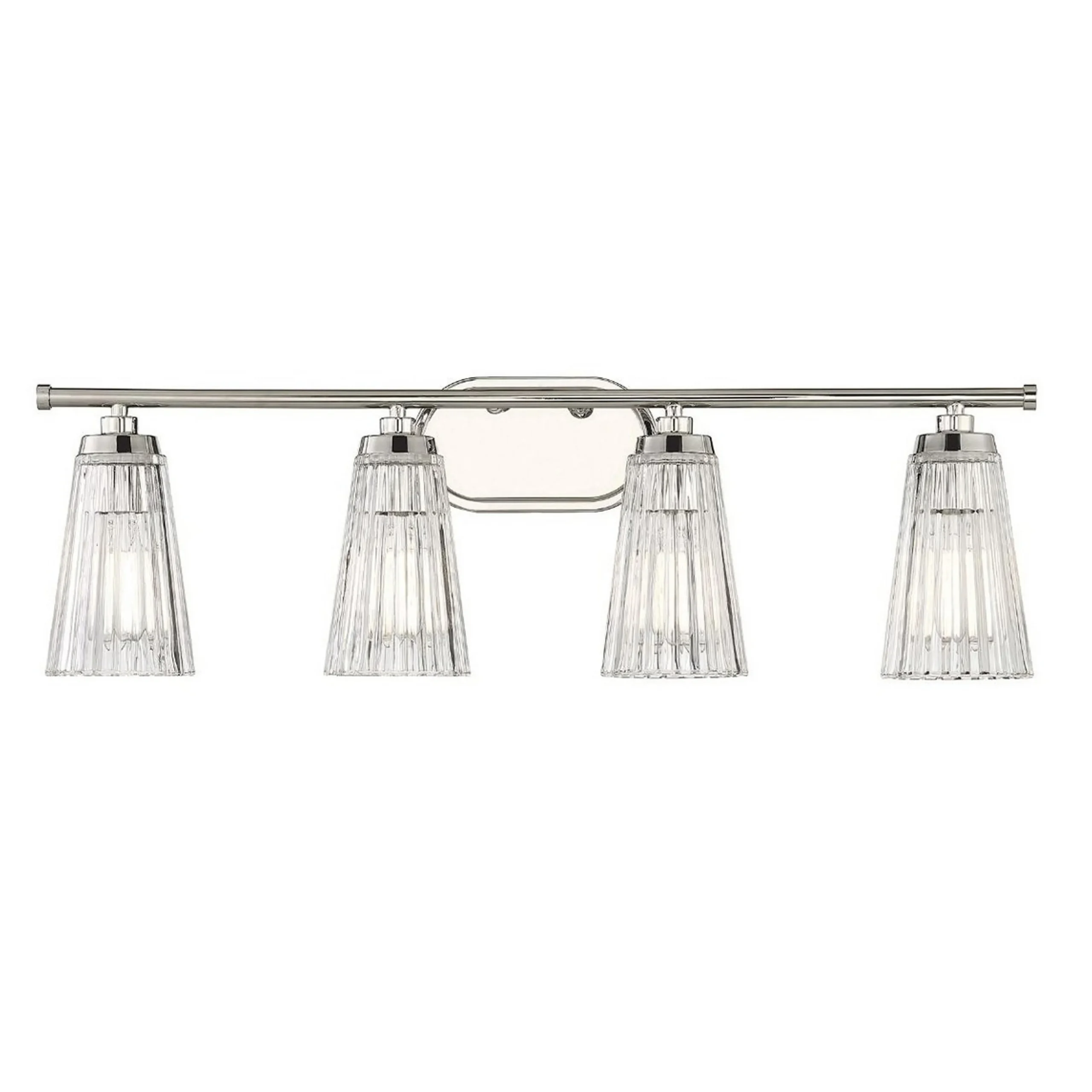 Cinematheque Ribbed Glass Vanity Light - 4 Light