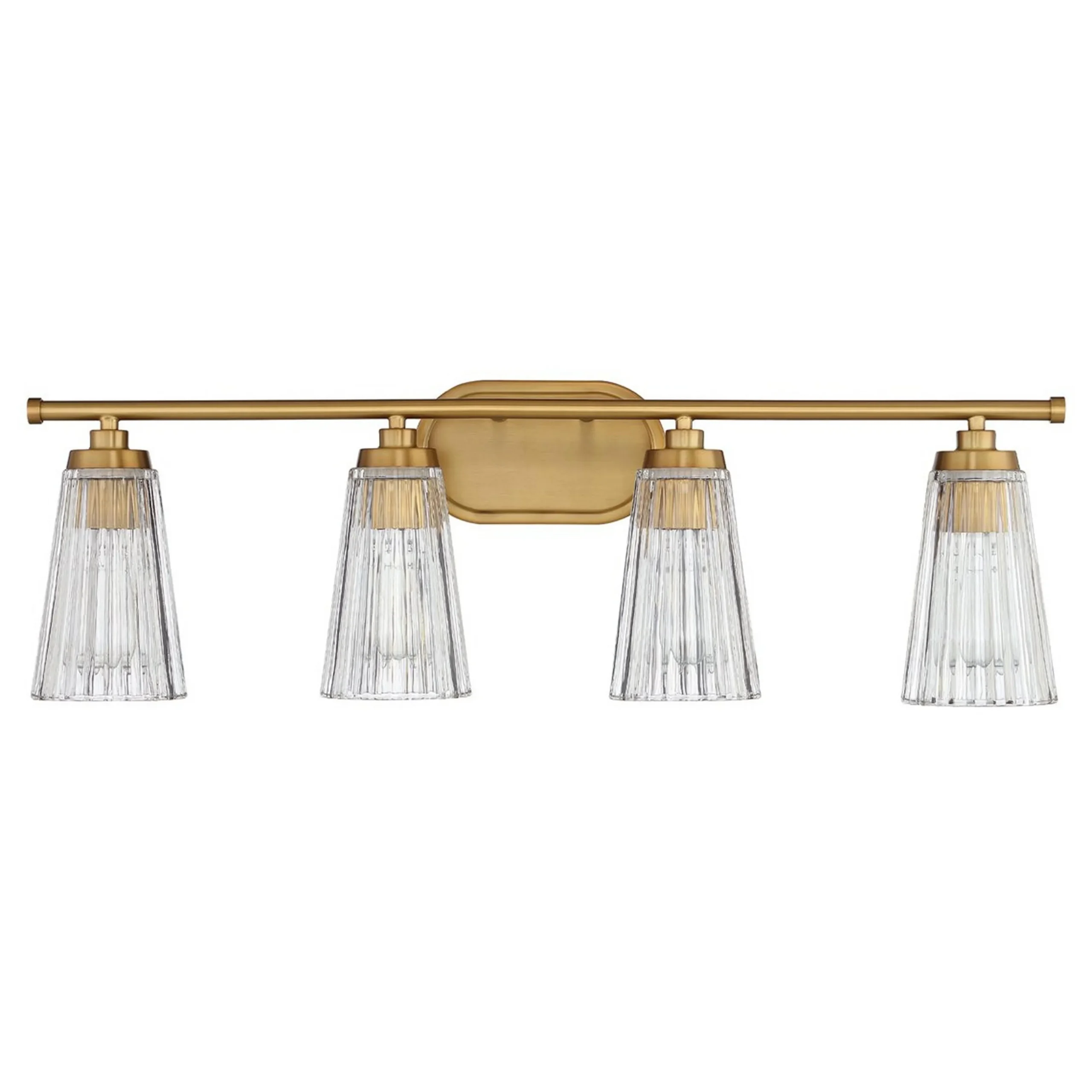 Cinematheque Ribbed Glass Vanity Light - 4 Light