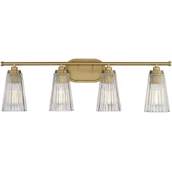 Cinematheque Ribbed Glass Vanity Light - 4 Light