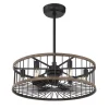 26" City Cage LED Ceiling Fandelier