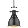 Classic Dome Shade Pendant Light with Rod - Small