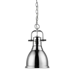 Classic Dome Shade Pendant Light with Chain - Small