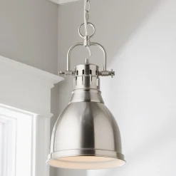 Classic Dome Shade Pendant Light with Chain - Small