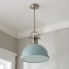 Classic Dome Shade Pendant Light with Rod - Large