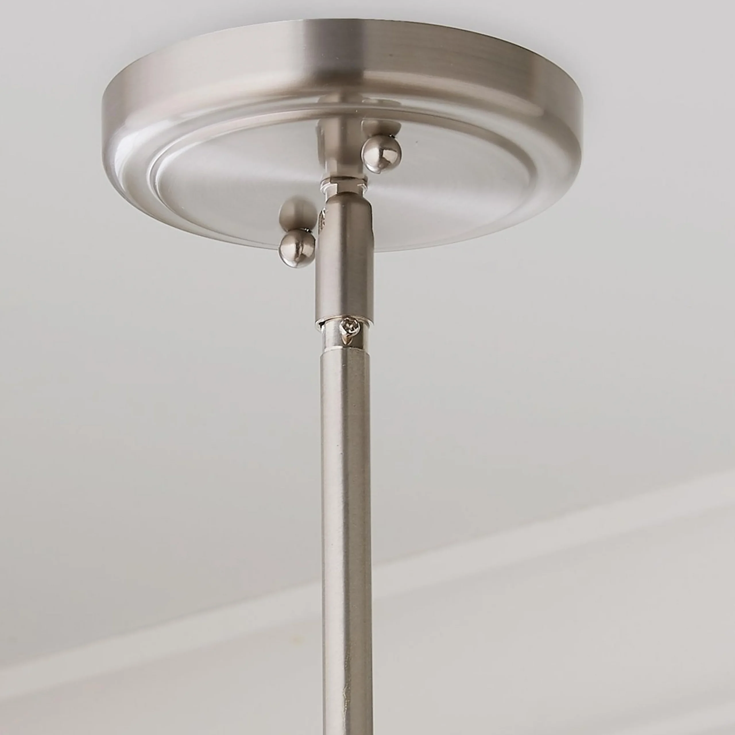 Classic Dome Shade Pendant Light with Rod - Large