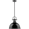 Classic Dome Shade Pendant Light with Rod - Large