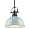 Classic Dome Shade Pendant Light with Rod - Large