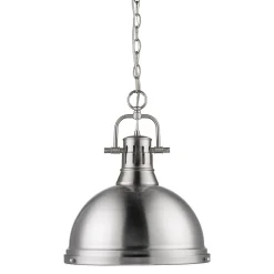 Classic Dome Shade Pendant Light with Chain - Large