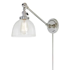 Clear Glass Dome Swivel Swing Arm