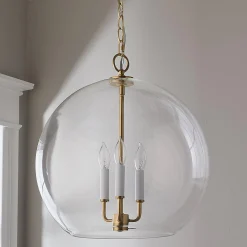 Clear Glass Sphere Chandelier