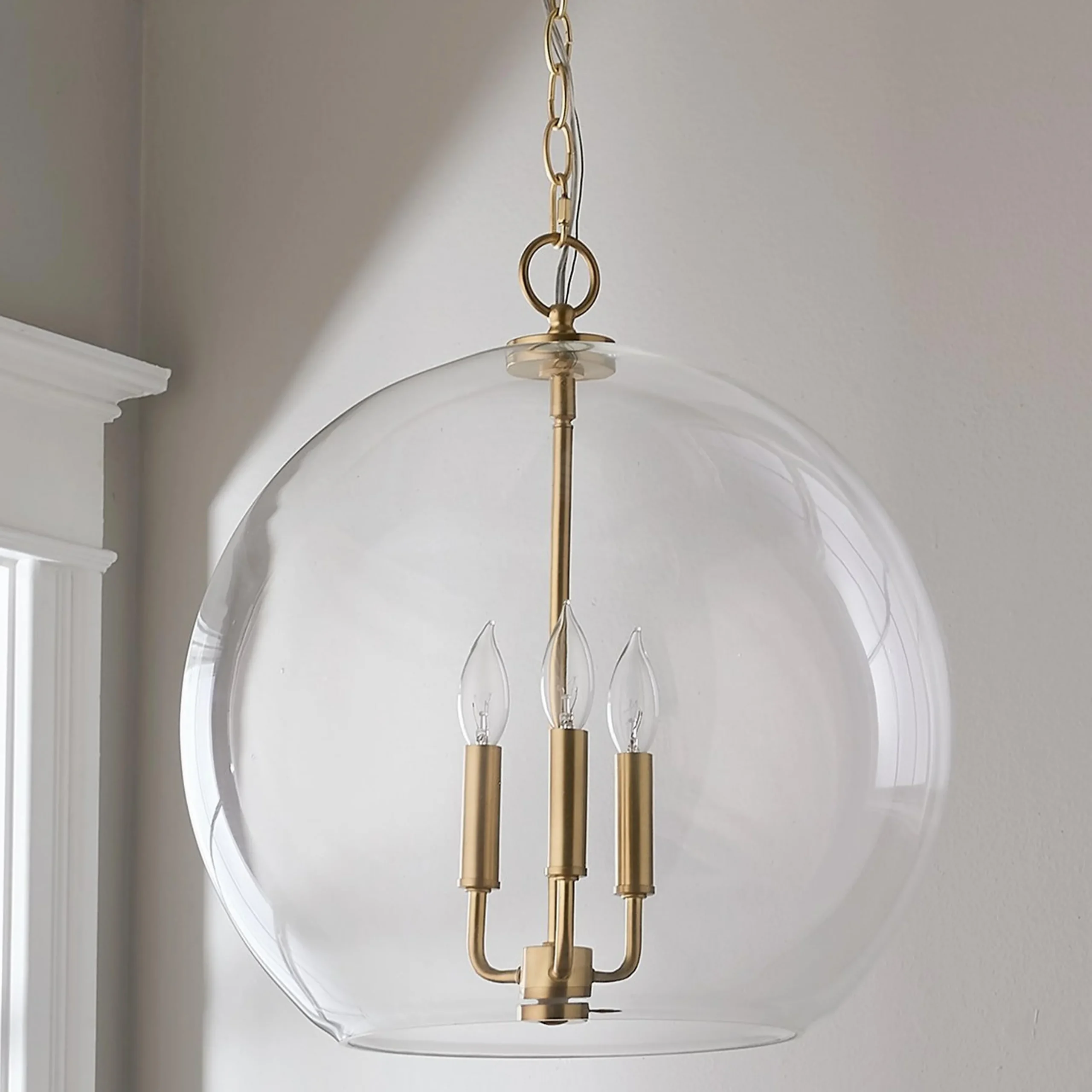 Clear Glass Sphere Chandelier