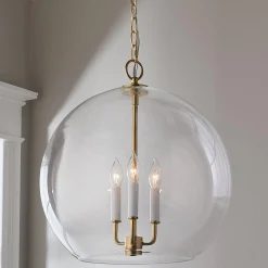 Clear Glass Sphere Chandelier