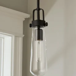 Clear Glass Vial Pendant Light
