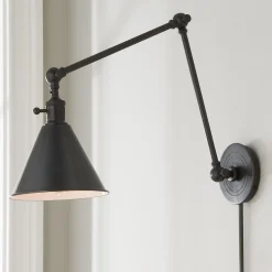 Cone Pivot Shade Double Joint Swing Arm