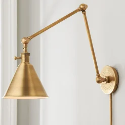 Cone Pivot Shade Double Joint Swing Arm