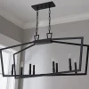 Conservative Contemporary Island Chandelier