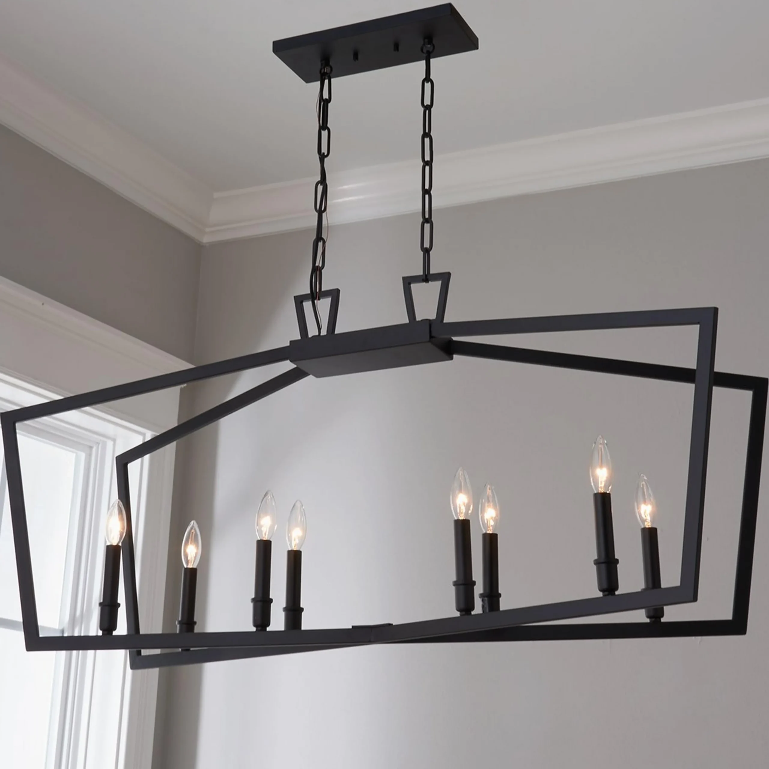 Conservative Contemporary Island Chandelier
